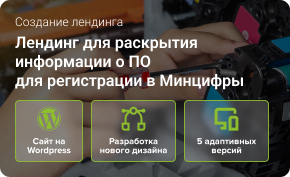 Лендинг для раскрытия информации о ПО для регистрации в Минцифры