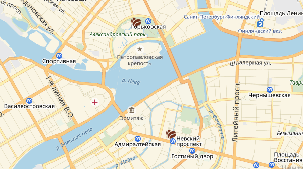 Лого-флажки Coffit на карте