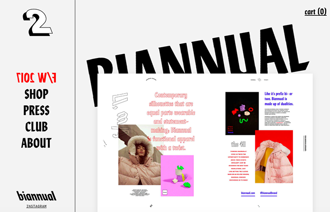 Пример брутализма в веб-дизайне